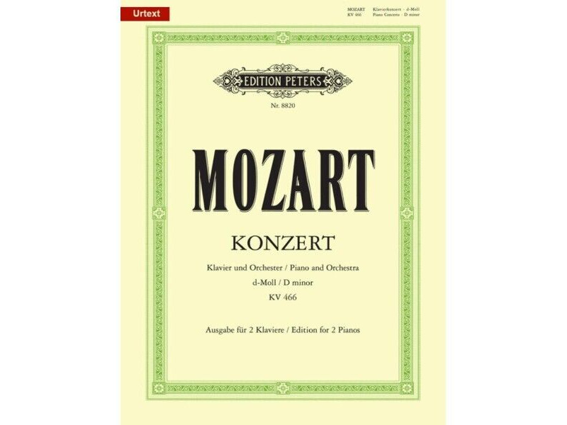 Edition Peters Mozart Concerto No.20 In D Minor K466 click to zoom image