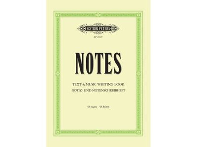 Edition Peters Notes: Text & Music Writing Book 