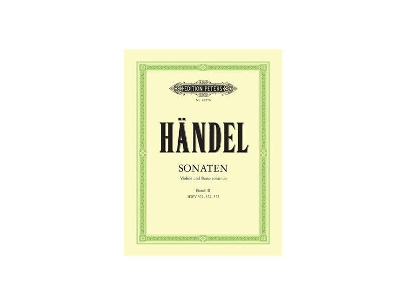 Edition Peters Handel : Sonatas - Volume 2 Violin click to zoom image