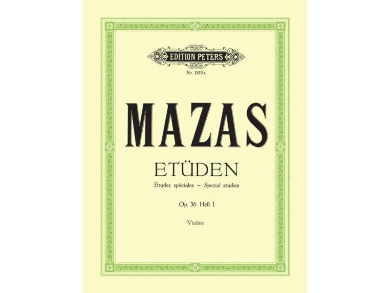 Edition Peters Mazas: Studies for Violin (Op. 36 Volume 1) click to zoom image