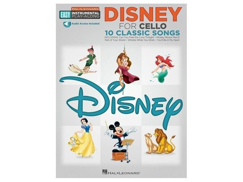 Hal Leonard Easy Instrumental Play-Along Disney for Cello 10 Classic Songs click to zoom image