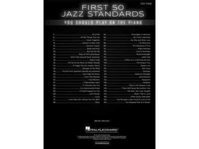 Hal Leonard First 50 Jazz Standards you Should Play on the Piano 