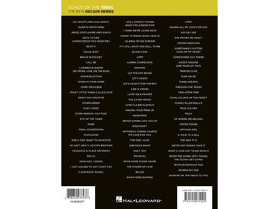 Hal Leonard The New Decade Series: Songs of the 1980's click to zoom image