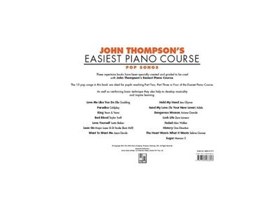 Hal Leonard John Thompsons Easiest Piano Course: Pop Songs click to zoom image