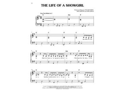 Hal Leonard Taylor Swift - The Life of a Showgirl (PVG) 