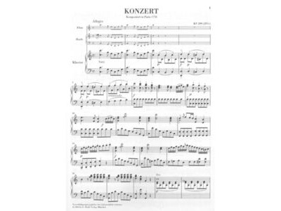 Henle Mozart: Concerto For Flute, Harp And Orchestra in C Major (KV 299) click to zoom image