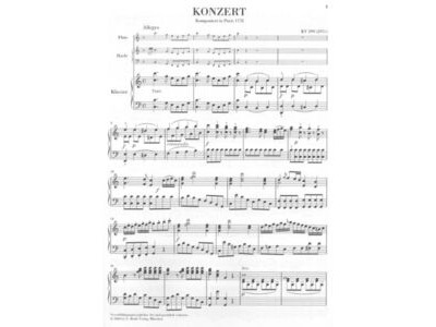Henle Mozart: Concerto For Flute, Harp And Orchestra in C Major (KV 299) click to zoom image
