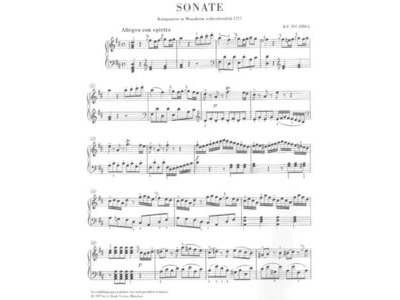Henle Mozart: Piano Sonata in D Major (KV. 311) click to zoom image