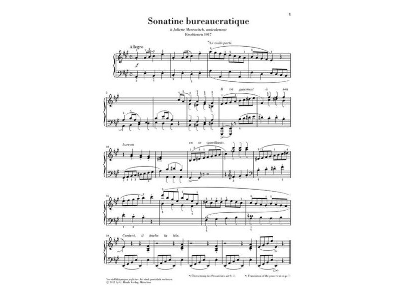Henle Satie Sonatine Bureaucratique click to zoom image