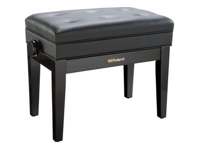 Roland RPB-400PE Piano Bench &ndash; Adjustable Seat with Storage (Polished Ebony)