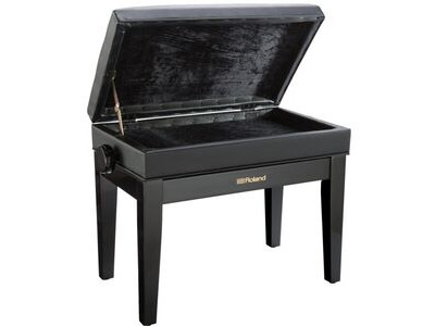 Roland RPB-400PE Piano Bench – Adjustable Seat with Storage (Polished Ebony) click to zoom image