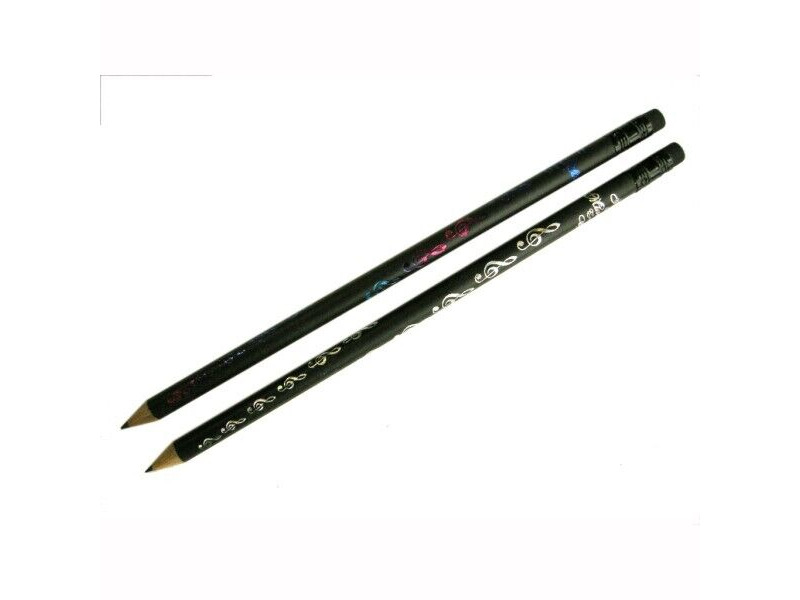 Music Gifts Company Treble Clefs Matt Black Pencils click to zoom image