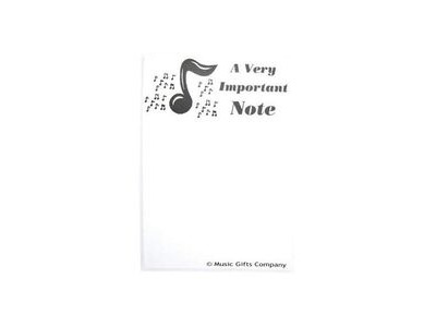 Music Gifts Company Very Important Note Notepad 