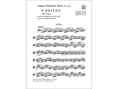 Ricordi Bach: 6 Suites per Viola (BWV 1007 - 1012) 