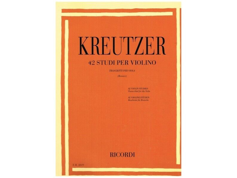 Ricordi Kreutzer: 42 Studi Per Violino click to zoom image
