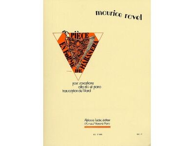Alphonse Leduc Ravel - Piece En Forme De Habanera 