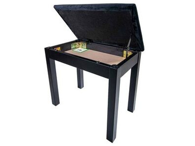 Boosey & Hawkes PRELUDE DX11 Piano Stool with Book Storage Satin Black click to zoom image