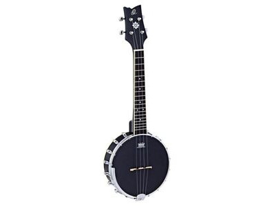 Ortega Concert Size Banjolele Ukulele Maple Black 