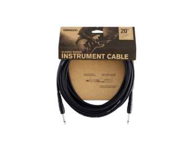 D'Addario Classic Series Instrument Cable, 20 feet click to zoom image