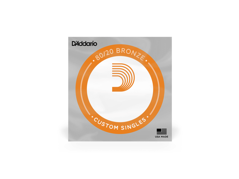 D'Addario Bronze Wound Acoustic Guitar Single String, .030 click to zoom image