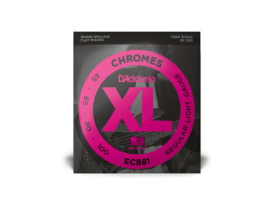 D'Addario Chromes Bass Guitar Strings, Light, 45-100, Long Scale click to zoom image