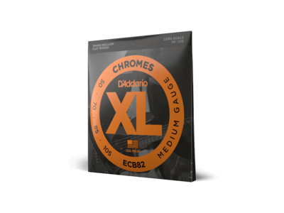 D'Addario Chromes Bass Guitar Strings, Medium, 50-105, Long Scale 
