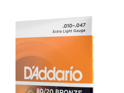 D'Addario Bronze Acoustic Guitar Strings, Extra Light, 10-47 click to zoom image