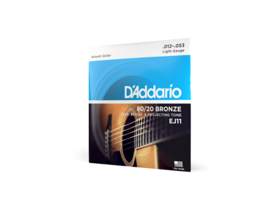 D'Addario 80/20 Bronze Acoustic Guitar Strings, Light, 12-53