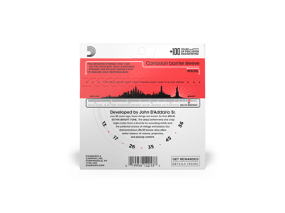 D'Addario 80/12 Bronze Acoustic Guitar Strings, Medium, 13-56 click to zoom image