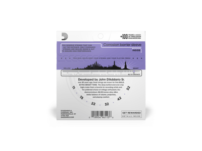 D'Addario 80/20 Bronze Acoustic Guitar Strings, Custom Light, 11-52 click to zoom image