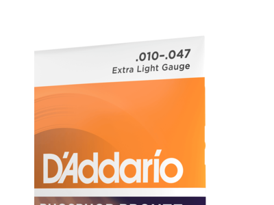 D'Addario Phosphor Bronze Acoustic Guitar Strings, Extra Light, 10-47 click to zoom image