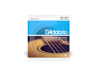 D'Addario Phosphor Bronze Acoustic Guitar Strings, Light, 12-53 click to zoom image