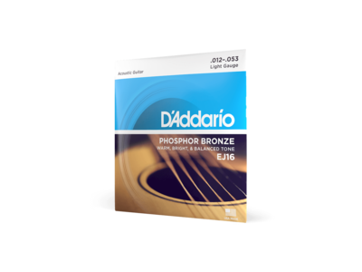 D'Addario Phosphor Bronze Acoustic Guitar Strings, Light, 12-53 