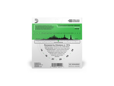 D'Addario Phosphor Bronze Acoustic Guitar Strings, Heavy, 14-59 click to zoom image