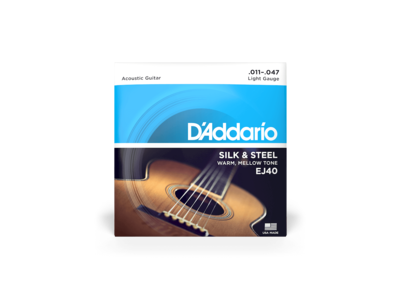 D'Addario Silk & Steel Folk Guitar Strings, 11-47 click to zoom image