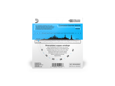 D'Addario Silk & Steel Folk Guitar Strings, 11-47 click to zoom image
