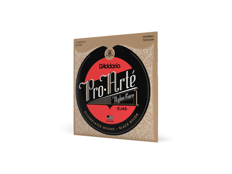 D'Addario Pro-Arte Black Nylon Classical Guitar Strings, Normal Tension click to zoom image