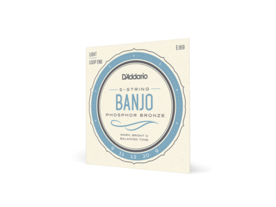 D'Addario 5-String Banjo Strings, Phosphor Bronze, Light, 9-20