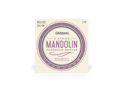 D'Addario Phosphor Bronze Mandolin Strings, Ball End,  Medium/Light, 11-38 click to zoom image