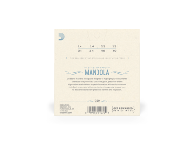 D'Addario Phosphor Bronze Mandola Strings, Light, 14-49 click to zoom image