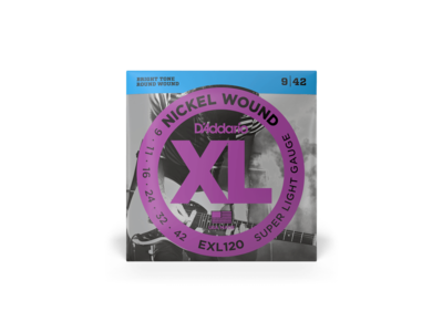 D'Addario Nickel Wound Electric Guitar Strings, Super-Light, 09-42 click to zoom image