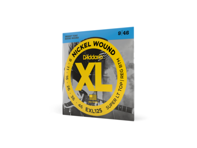 D'Addario Nickel Wound Electric Guitar Strings, Super Light Top/ Regular Bottom, 09-46 