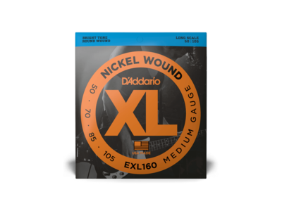 D'Addario Nickel Wound Bass Guitar Strings, Medium, 50-105, Long Scale click to zoom image