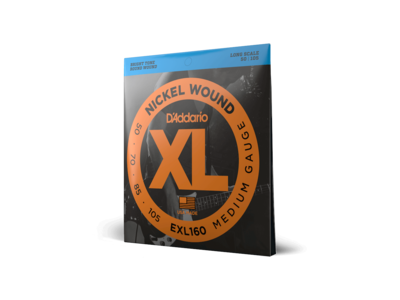 D'Addario Nickel Wound Bass Guitar Strings, Medium, 50-105, Long Scale 