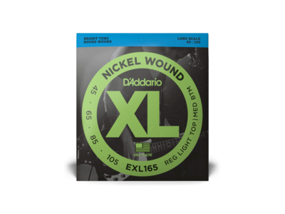 D'Addario Nickel Wound Bass Guitar Strings, Custom Light, 45-105, Long Scale click to zoom image