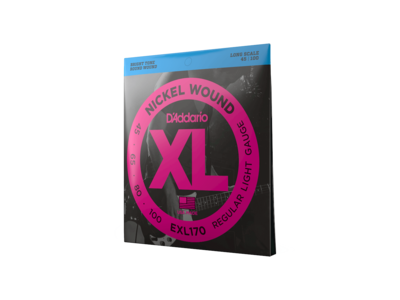 D'Addario Nickel Wound Bass Guitar Strings, Light, 45-100, Long Scale