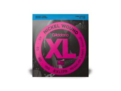 D'Addario Nickel Wound Bass Guitar Strings, Light, 45-100, Long Scale click to zoom image