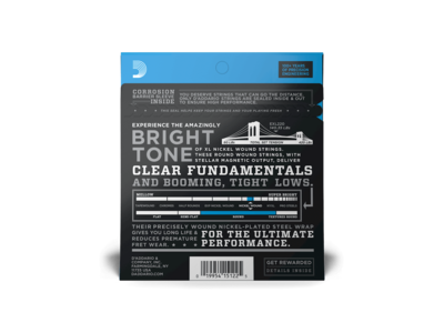 D'Addario Nickel Wound Bass Guitar Strings, Super Light, 40-95, Long Scale click to zoom image