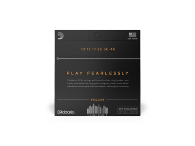 D'Addario Nickel Wound Electric Guitar Strings, Regular Light, 10-46 click to zoom image