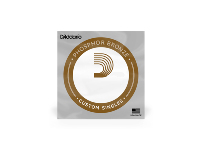 D'Addario Phosphor Bronze Wound Acoustic Guitar Single String, .017